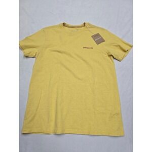 Patagonia‎ Men's Fitz Roy Icon Responsibili Tee Shirt Milled Yellow Sz XSmall XS